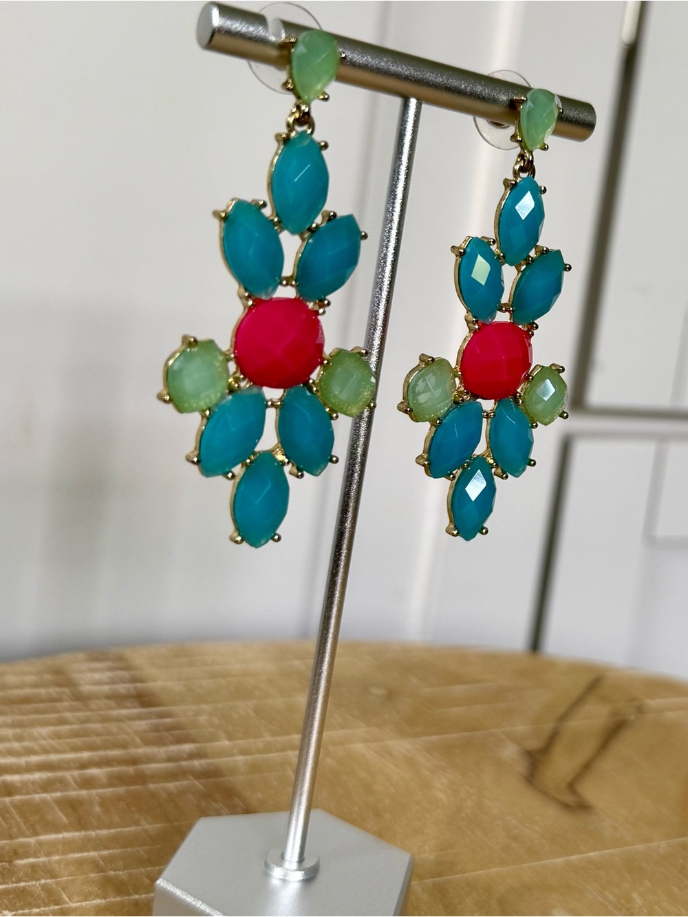 Gorgeous Multicolor Statement Long Drop Earrings❤️🩵💚💛